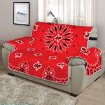 Red Black And White Bandana Print Half Sofa Protector