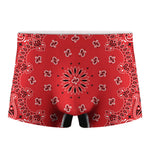 Red Black And White Bandana Print Men's Boxer Briefs