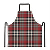 Red Black And White Border Tartan Print Apron