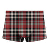 Red Black And White Border Tartan Print Men's Boxer Briefs