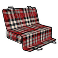 Red Black And White Border Tartan Print Pet Car Back Seat Cover