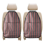 Red Black And White Houndstooth Print Car Seat Organizers