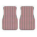 Red Black And White Houndstooth Print Front Car Floor Mats