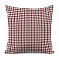 Red Black And White Houndstooth Print Pillow Cover
