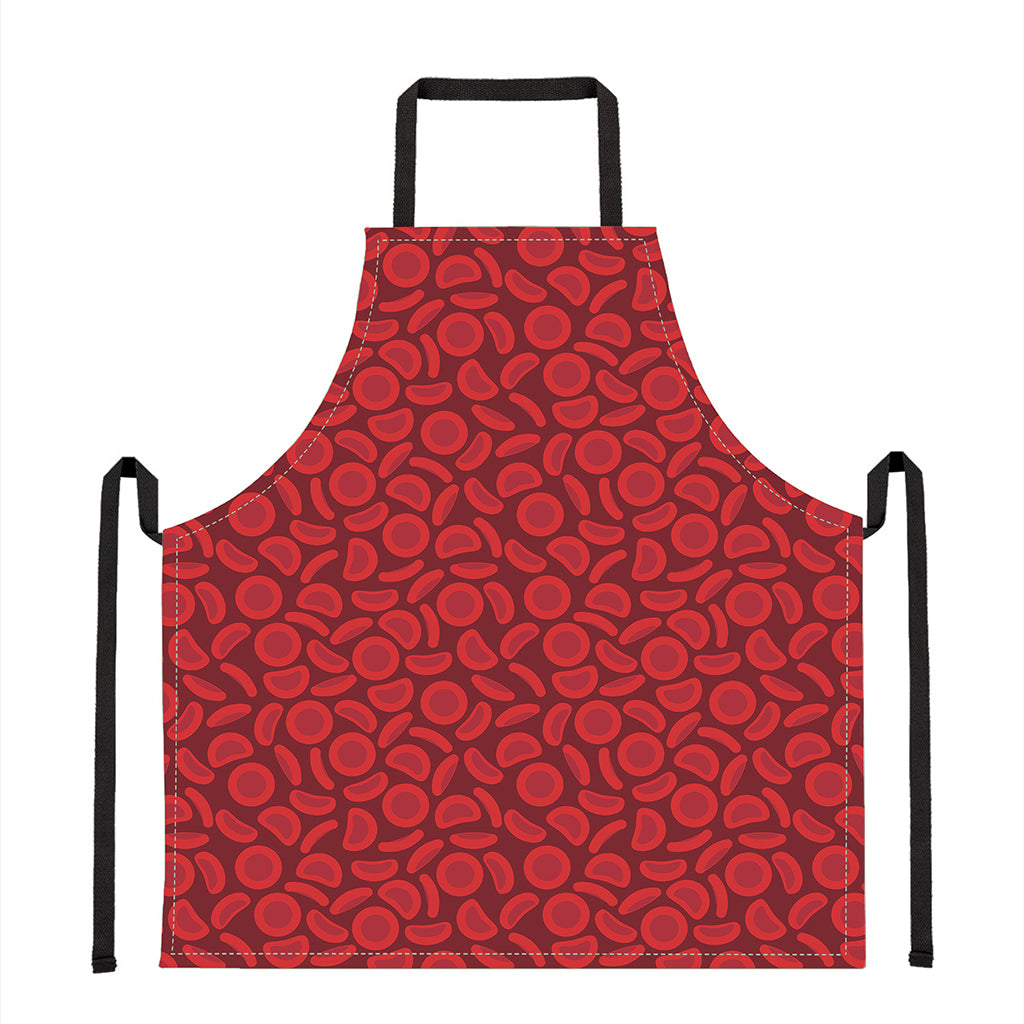 Red Blood Cells Pattern Print Apron