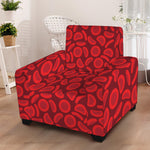 Red Blood Cells Pattern Print Armchair Slipcover