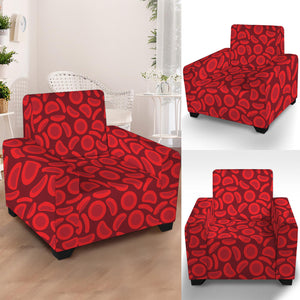 Red Blood Cells Pattern Print Armchair Slipcover