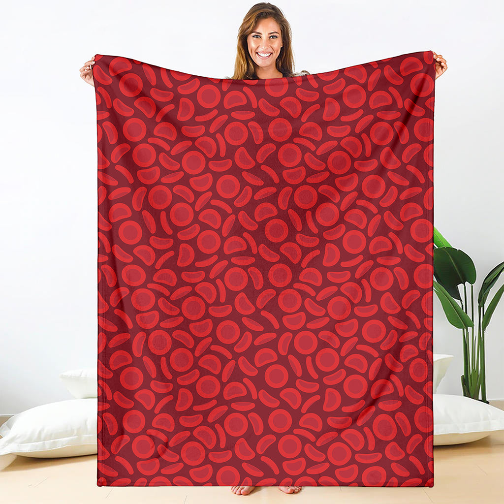 Red Blood Cells Pattern Print Blanket