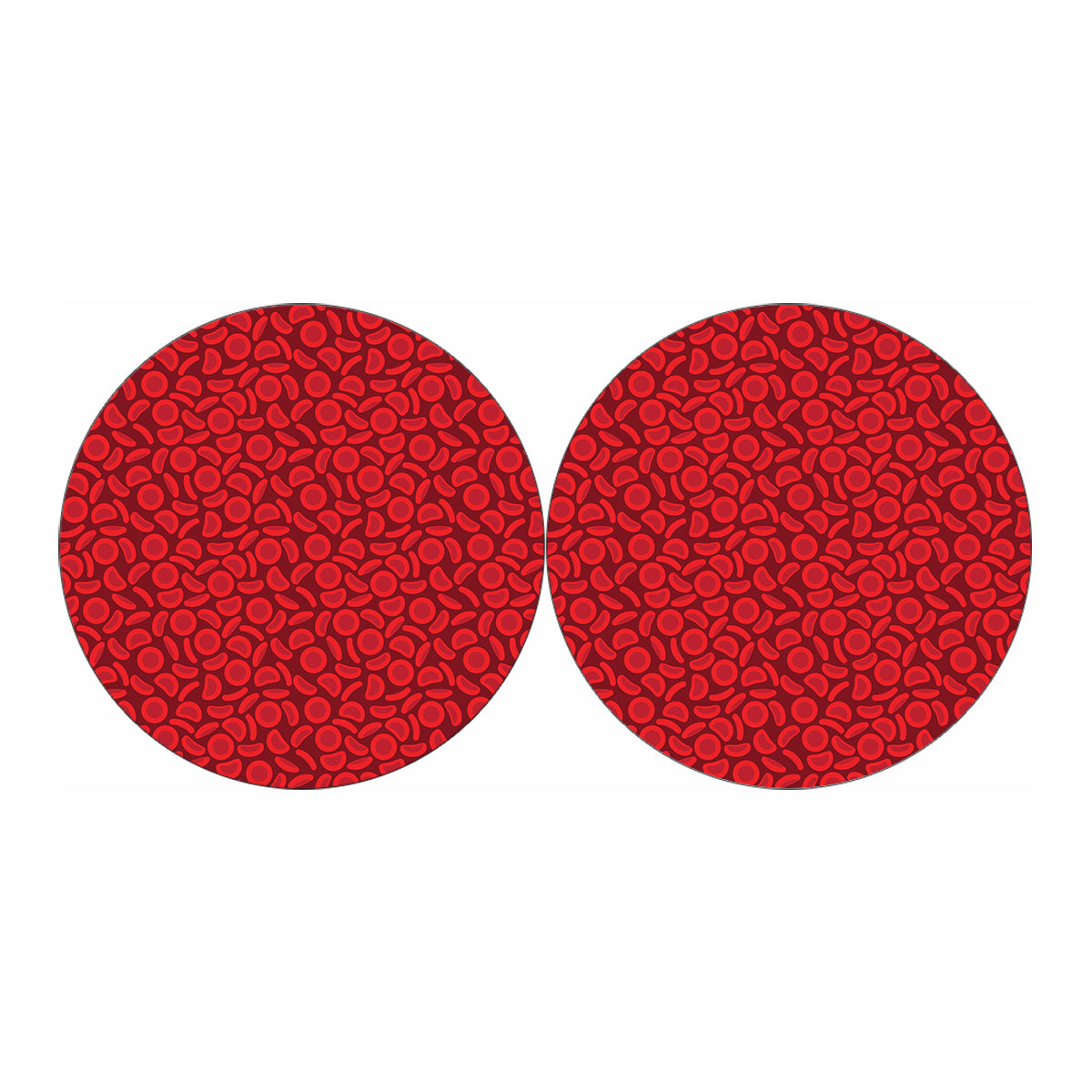 Red Blood Cells Pattern Print Car Coasters