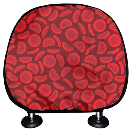 Red Blood Cells Pattern Print Car Headrest Covers