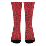 Red Blood Cells Pattern Print Crew Socks