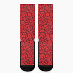 Red Blood Cells Pattern Print Crew Socks