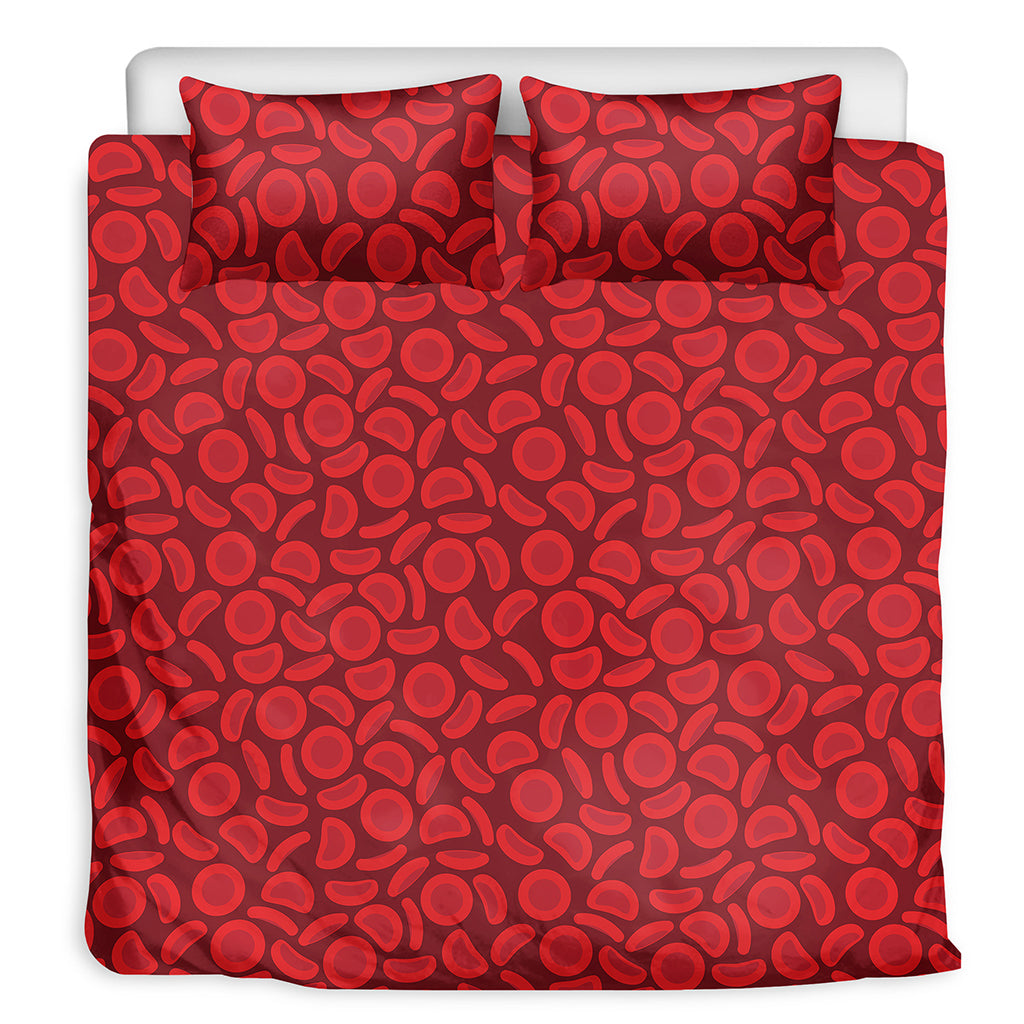 Red Blood Cells Pattern Print Duvet Cover Bedding Set