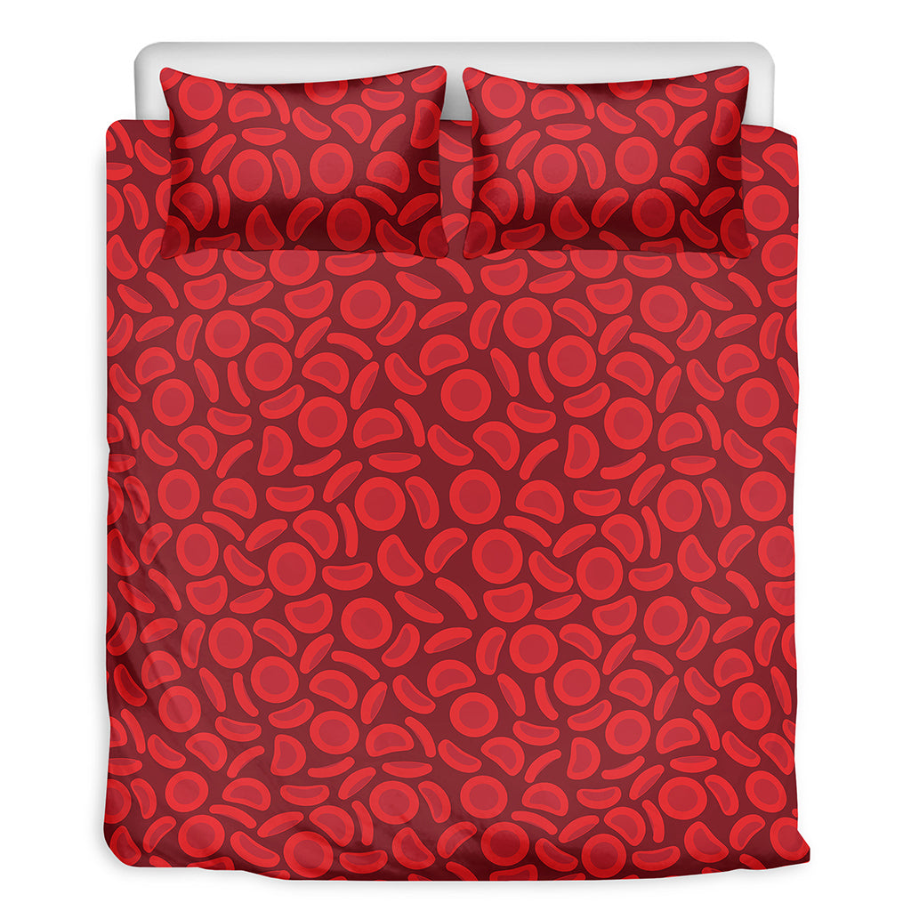 Red Blood Cells Pattern Print Duvet Cover Bedding Set