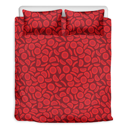Red Blood Cells Pattern Print Duvet Cover Bedding Set