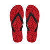 Red Blood Cells Pattern Print Flip Flops