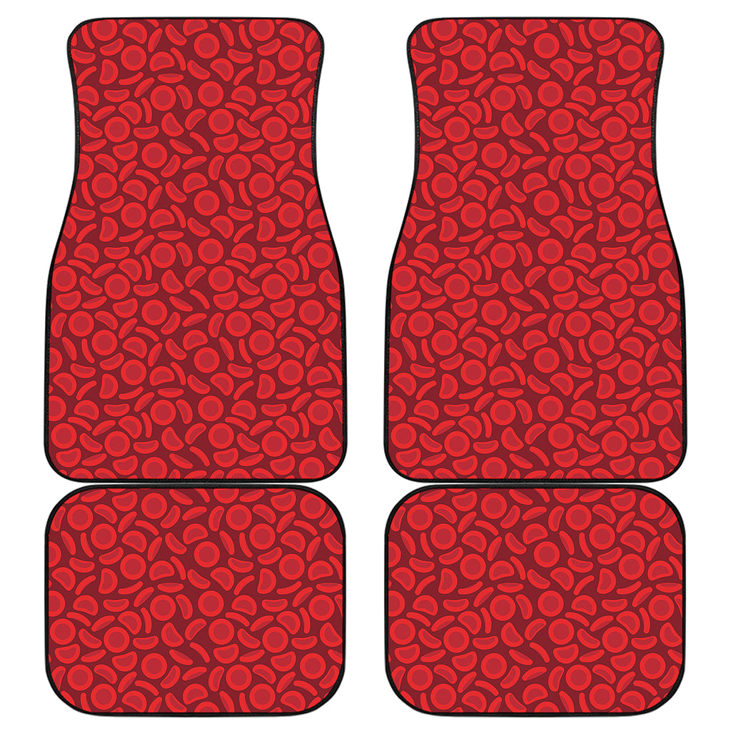 Red Blood Cells Pattern Print Front and Back Car Floor Mats