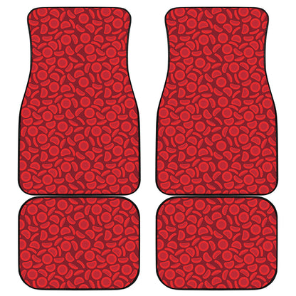 Red Blood Cells Pattern Print Front and Back Car Floor Mats