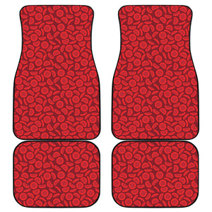 Red Blood Cells Pattern Print Front and Back Car Floor Mats