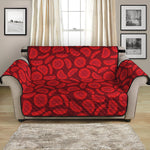 Red Blood Cells Pattern Print Loveseat Protector