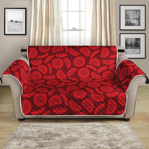 Red Blood Cells Pattern Print Loveseat Protector