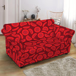 Red Blood Cells Pattern Print Loveseat Slipcover