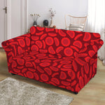 Red Blood Cells Pattern Print Loveseat Slipcover