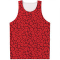 Red Blood Cells Pattern Print Men's Tank Top