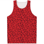 Red Blood Cells Pattern Print Men's Tank Top