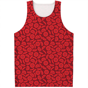 Red Blood Cells Pattern Print Men's Tank Top