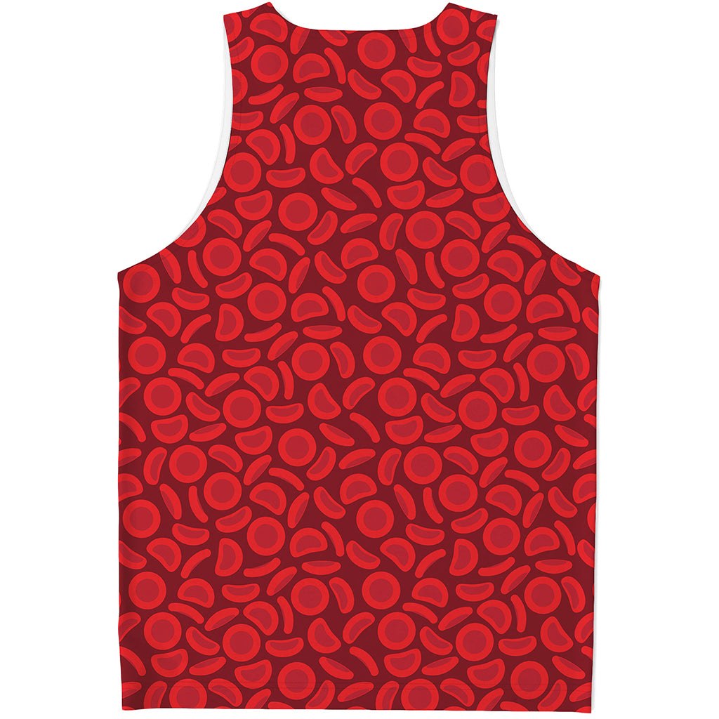 Red Blood Cells Pattern Print Men's Tank Top