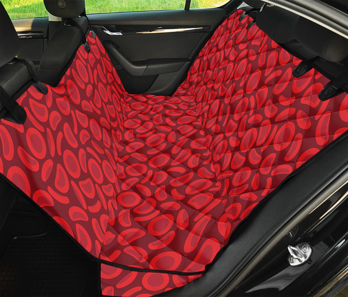 Red Blood Cells Pattern Print Pet Car Back Seat Cover