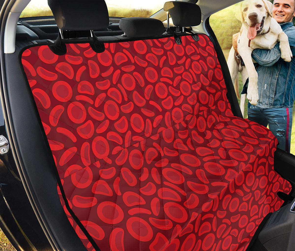 Red Blood Cells Pattern Print Pet Car Back Seat Cover