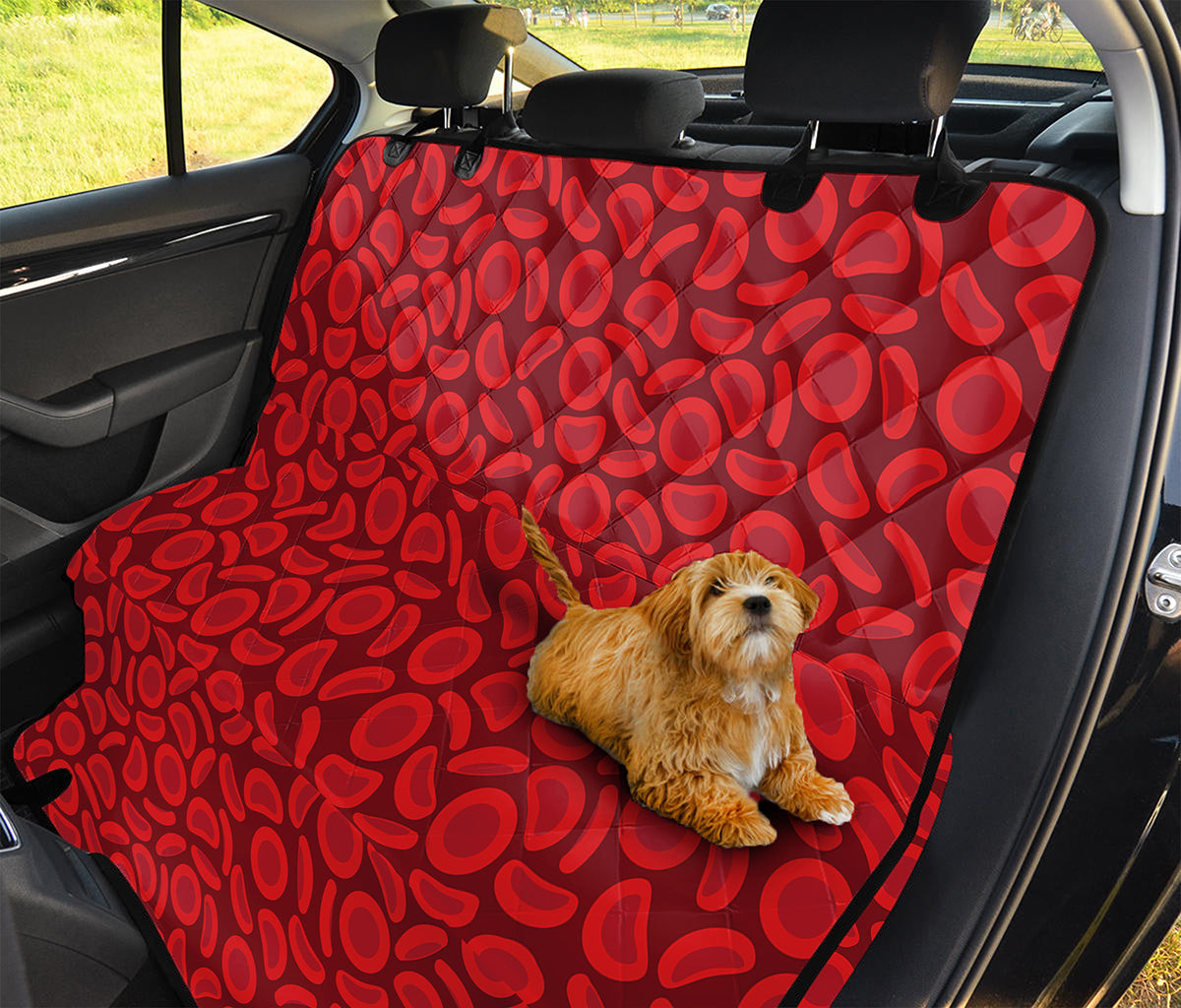 Red Blood Cells Pattern Print Pet Car Back Seat Cover