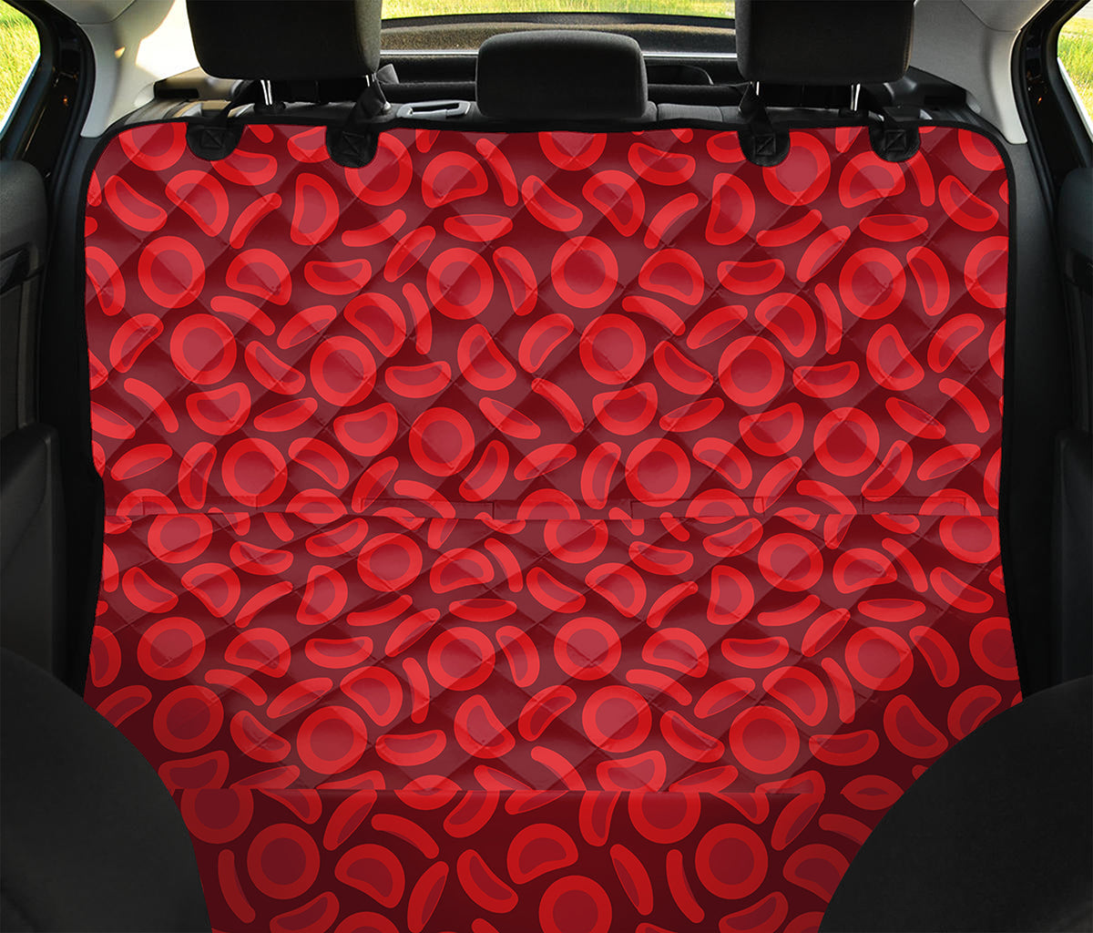 Red Blood Cells Pattern Print Pet Car Back Seat Cover