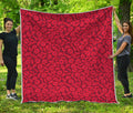 Red Blood Cells Pattern Print Quilt