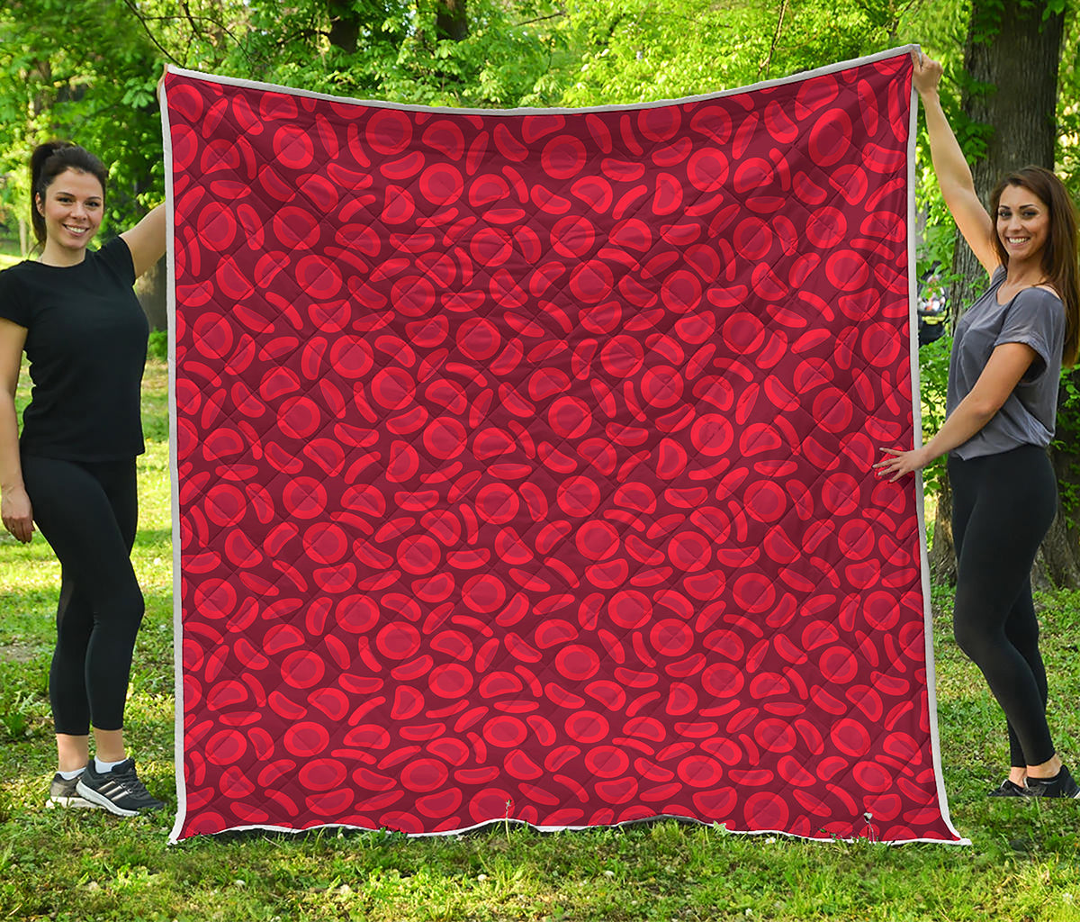 Red Blood Cells Pattern Print Quilt