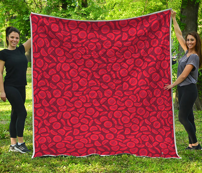 Red Blood Cells Pattern Print Quilt
