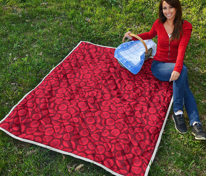 Red Blood Cells Pattern Print Quilt