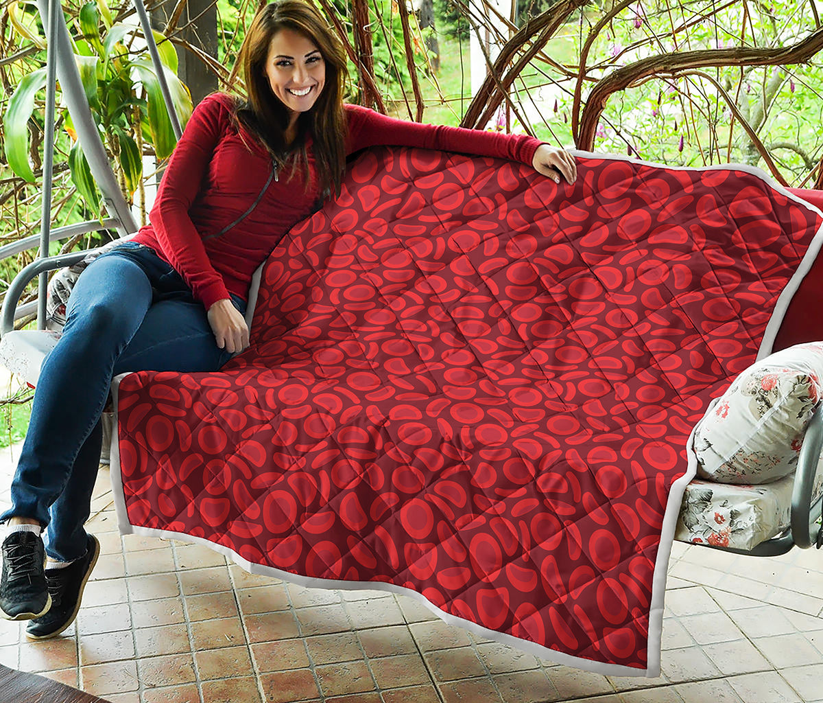 Red Blood Cells Pattern Print Quilt