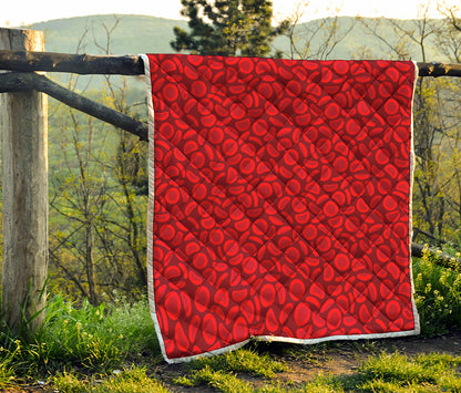 Red Blood Cells Pattern Print Quilt