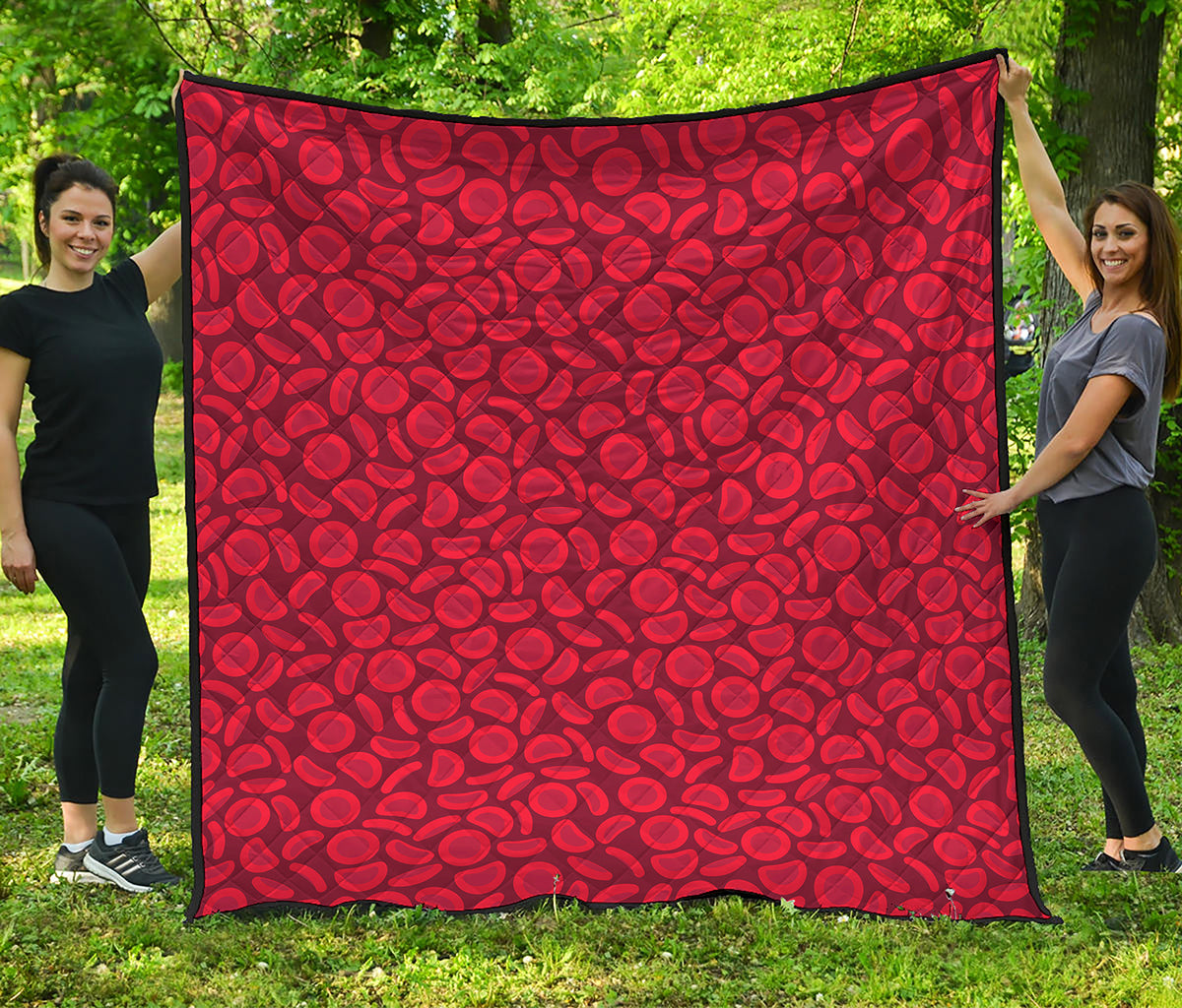 Red Blood Cells Pattern Print Quilt
