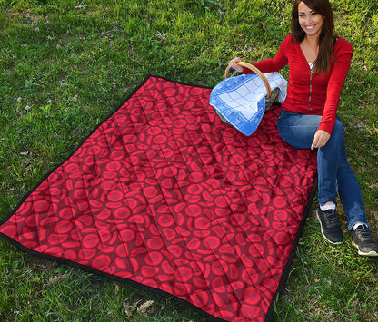 Red Blood Cells Pattern Print Quilt