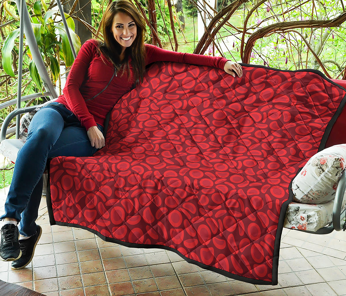 Red Blood Cells Pattern Print Quilt