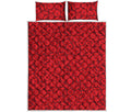 Red Blood Cells Pattern Print Quilt Bed Set