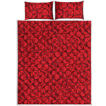 Red Blood Cells Pattern Print Quilt Bed Set