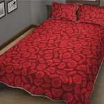 Red Blood Cells Pattern Print Quilt Bed Set