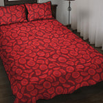 Red Blood Cells Pattern Print Quilt Bed Set