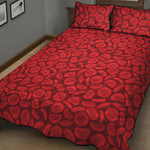Red Blood Cells Pattern Print Quilt Bed Set