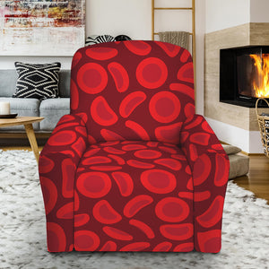 Red Blood Cells Pattern Print Recliner Slipcover